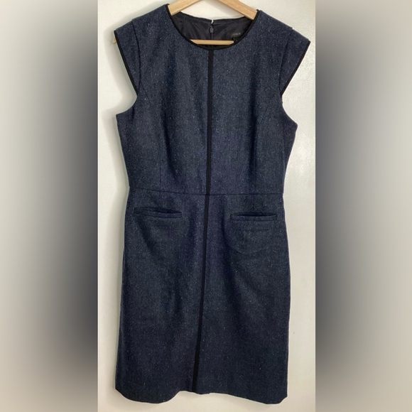 J. Crew Dresses & Skirts - J. Crew Dark Blue Cap Sleeve Mini Dress 10